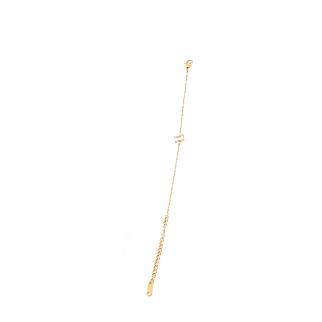 Radiant Geometry: The Zircon Inset Titanium Slim Bracelet