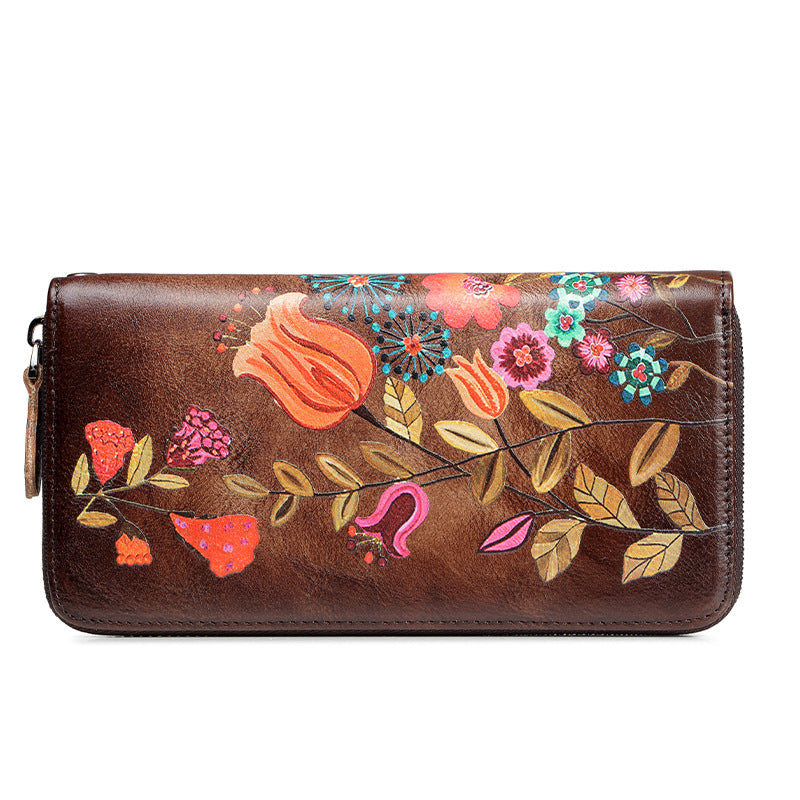 The Tulip: Embossed Floral Heritage Wallet