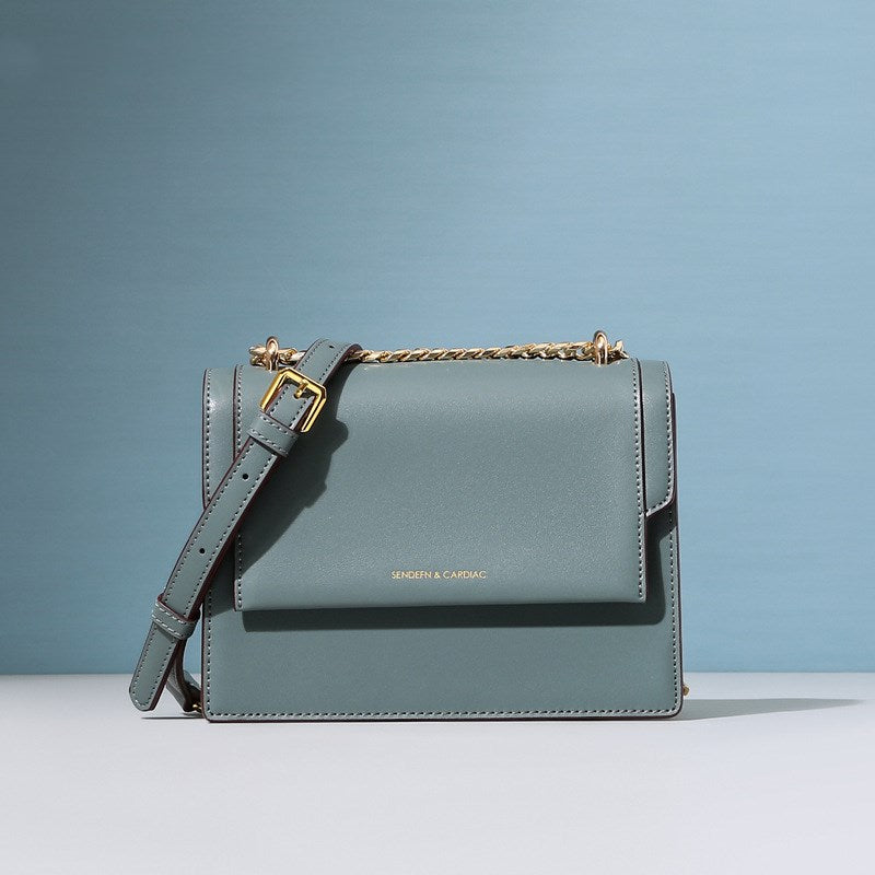 The Petite Square: Genuine Leather Messenger Bag