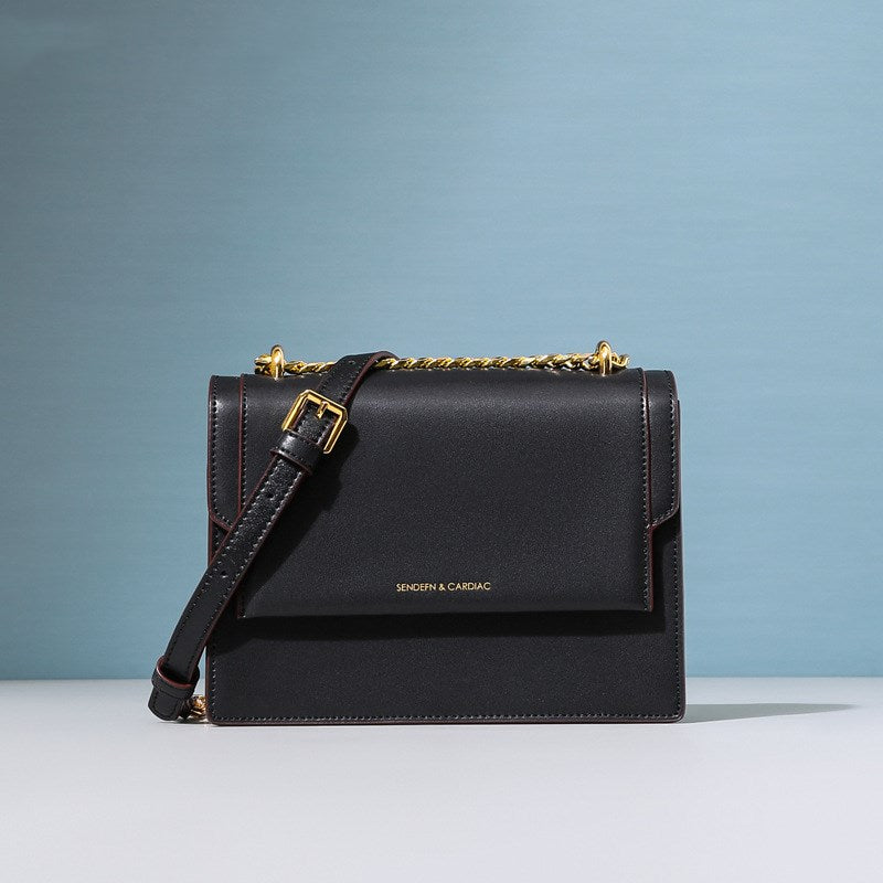The Petite Square: Genuine Leather Messenger Bag