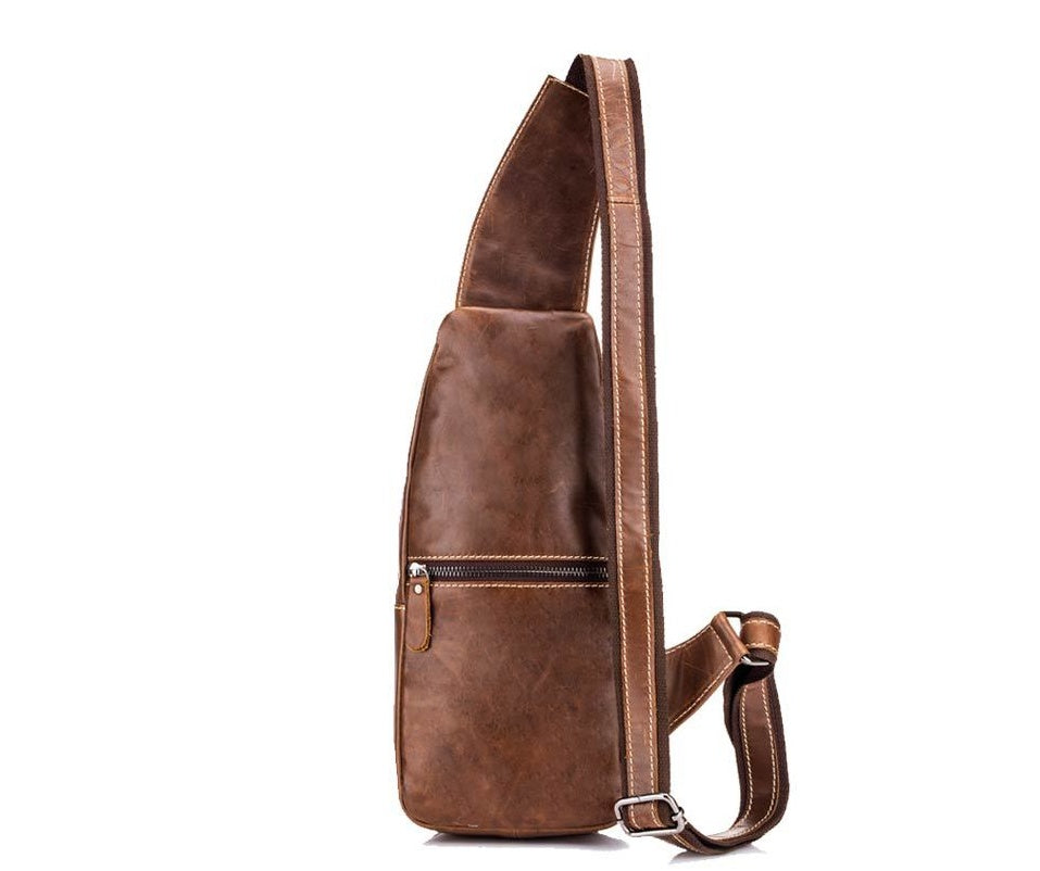 The Voyager: Vintage Leather Chest & Crossbody Bag