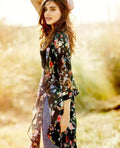 Coco Twoce Floral Reverie: Bohem Kimono Tarzı Sonbahar Paltosu