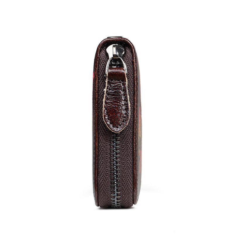 The Tulip: Embossed Floral Heritage Wallet