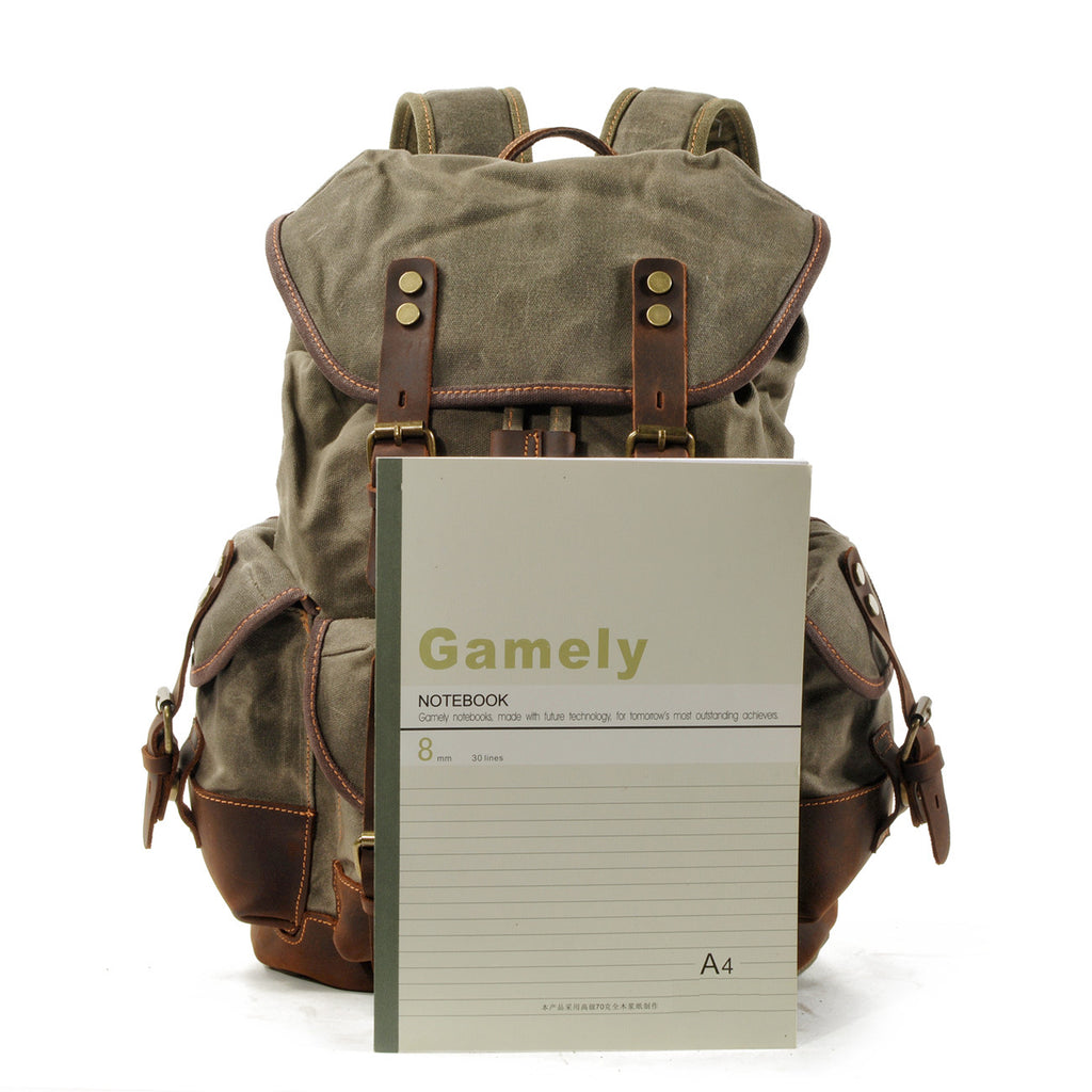 The Expedition: Waxed Canvas & Heritage Leather Rucksack