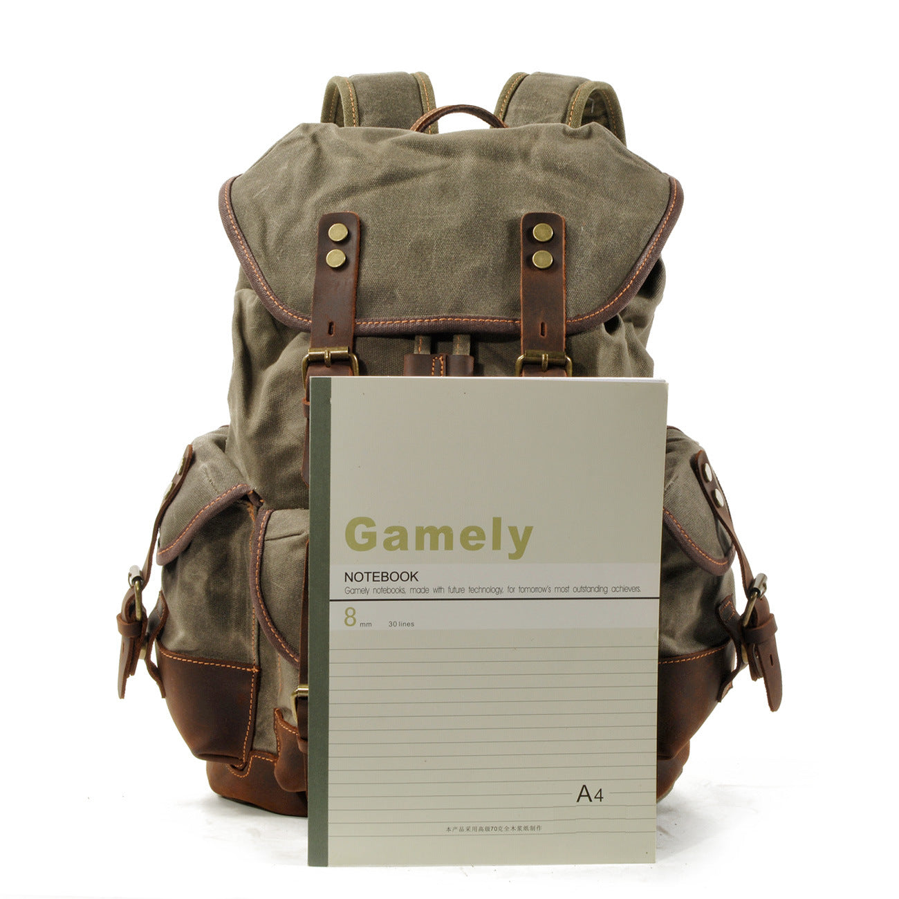 The Expedition: Waxed Canvas & Heritage Leather Rucksack