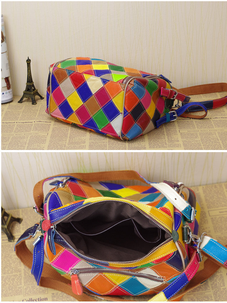 The Mosaic: Top-Grain Patchwork Box Bag