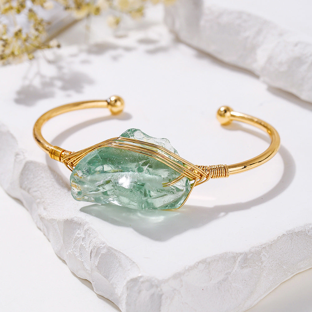 316L Raw Crystal Energy Bracelet