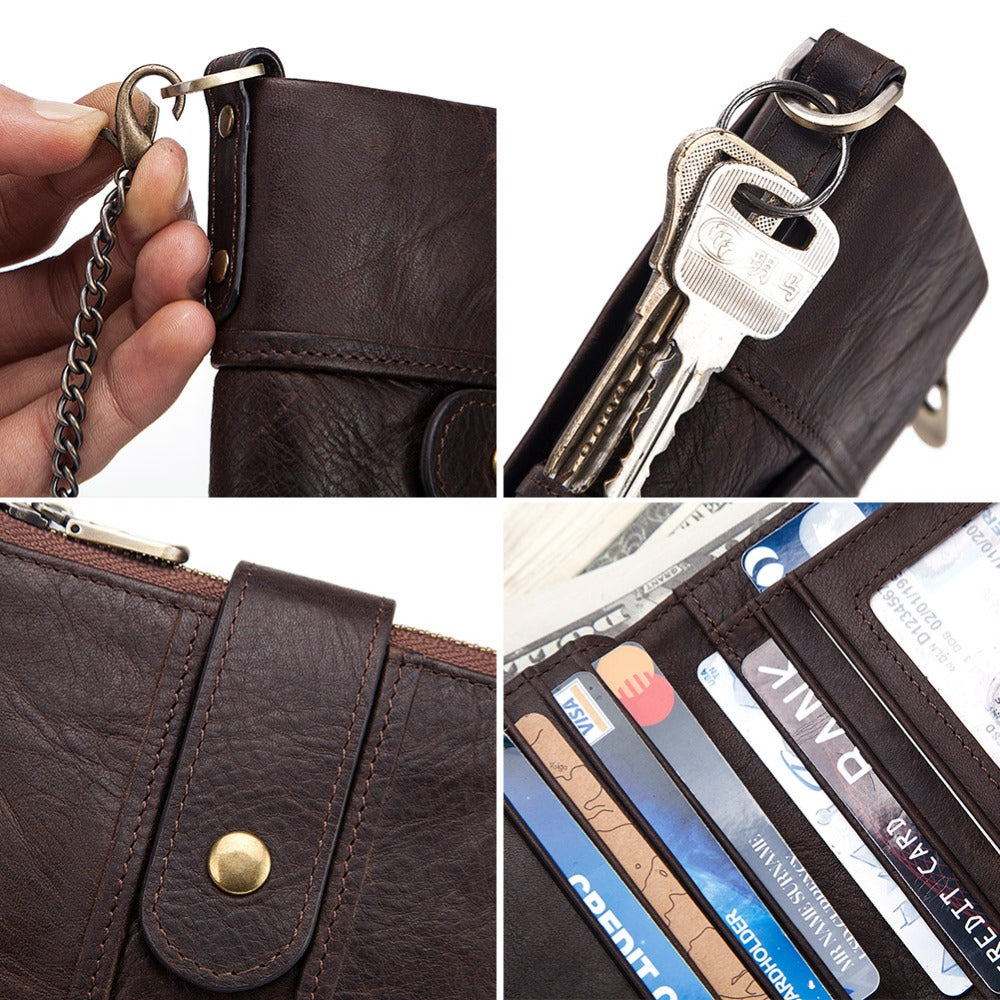 The Guardian: Antimagnetic Vertical Zip Wallet