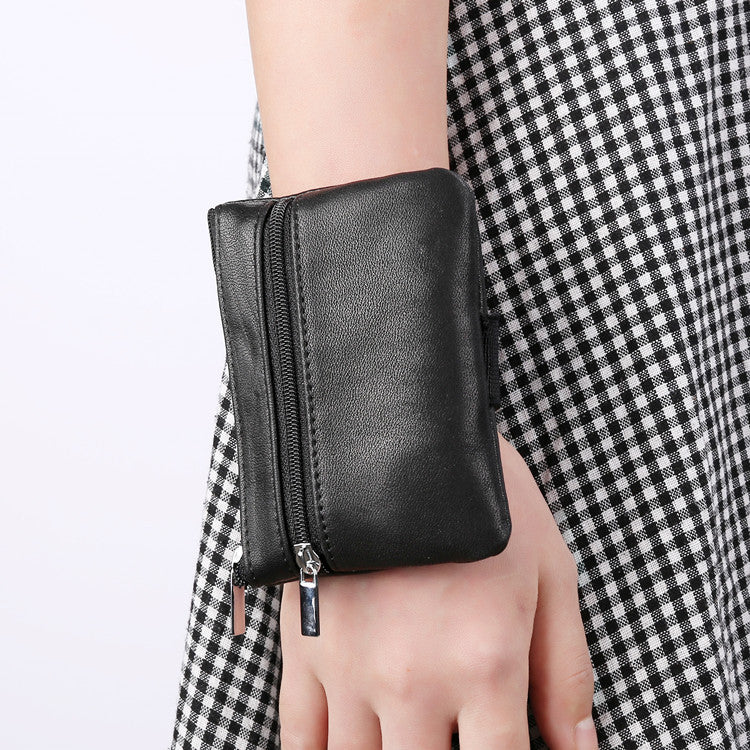 The Freedom: Wristlet Leather Key & Coin Vault