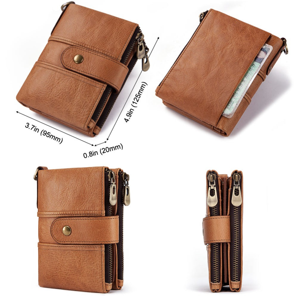 The Guardian: Antimagnetic Vertical Zip Wallet