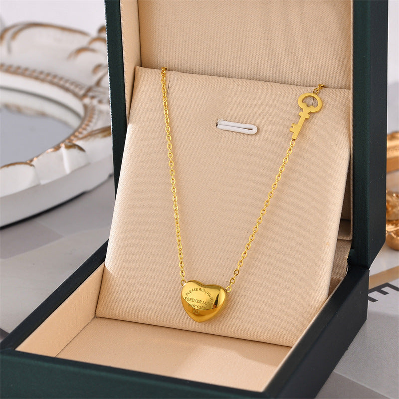 The Serene Wave – Geometric Water-Wave Titanium Necklace