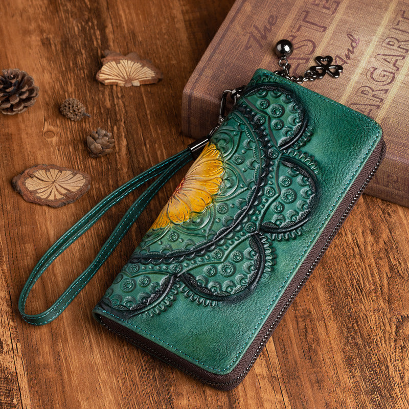 The Botanist: Embossed Heritage Cowhide Wallet