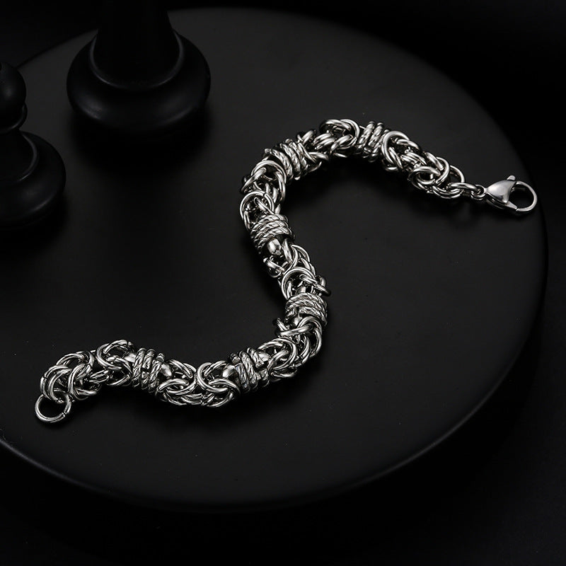 The Titanium Core: Polished Unisex Link Bracelet