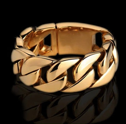 The Sculpted Titan: Heavy-Cast Titanium Steel Bracelet