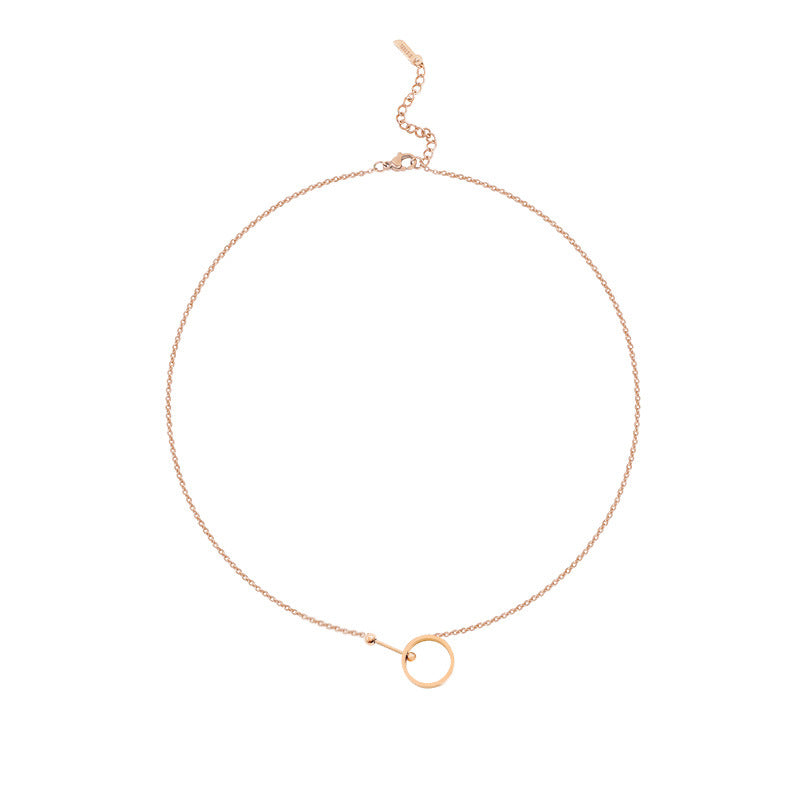 Geometric Round Pendant Necklace | Premium Titanium Collection