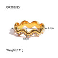 18K Gold Plated "INS Style" Geometric Ring