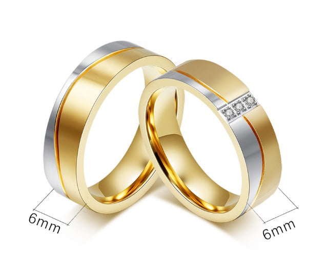 Eternal Bond: Titanium Steel Couple’s Promise Ring