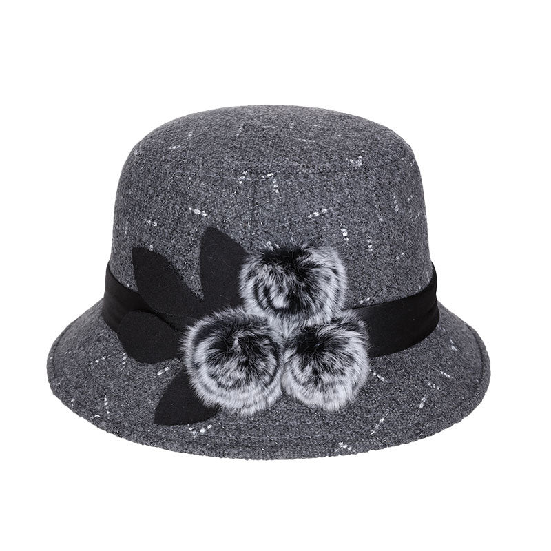 Bohemian Muse: The Floral Felt Basin Hat