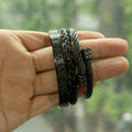 The Titanium Elite: Unisex Braided Gold Steel Bracelet