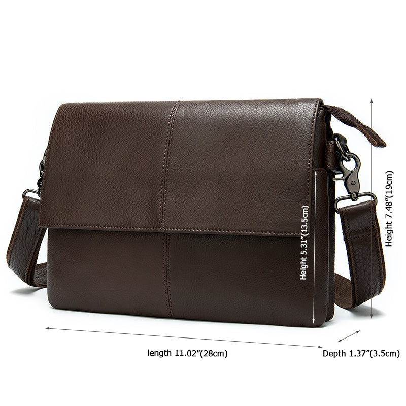 The Executive: Top-Grain Flap Messenger Bag