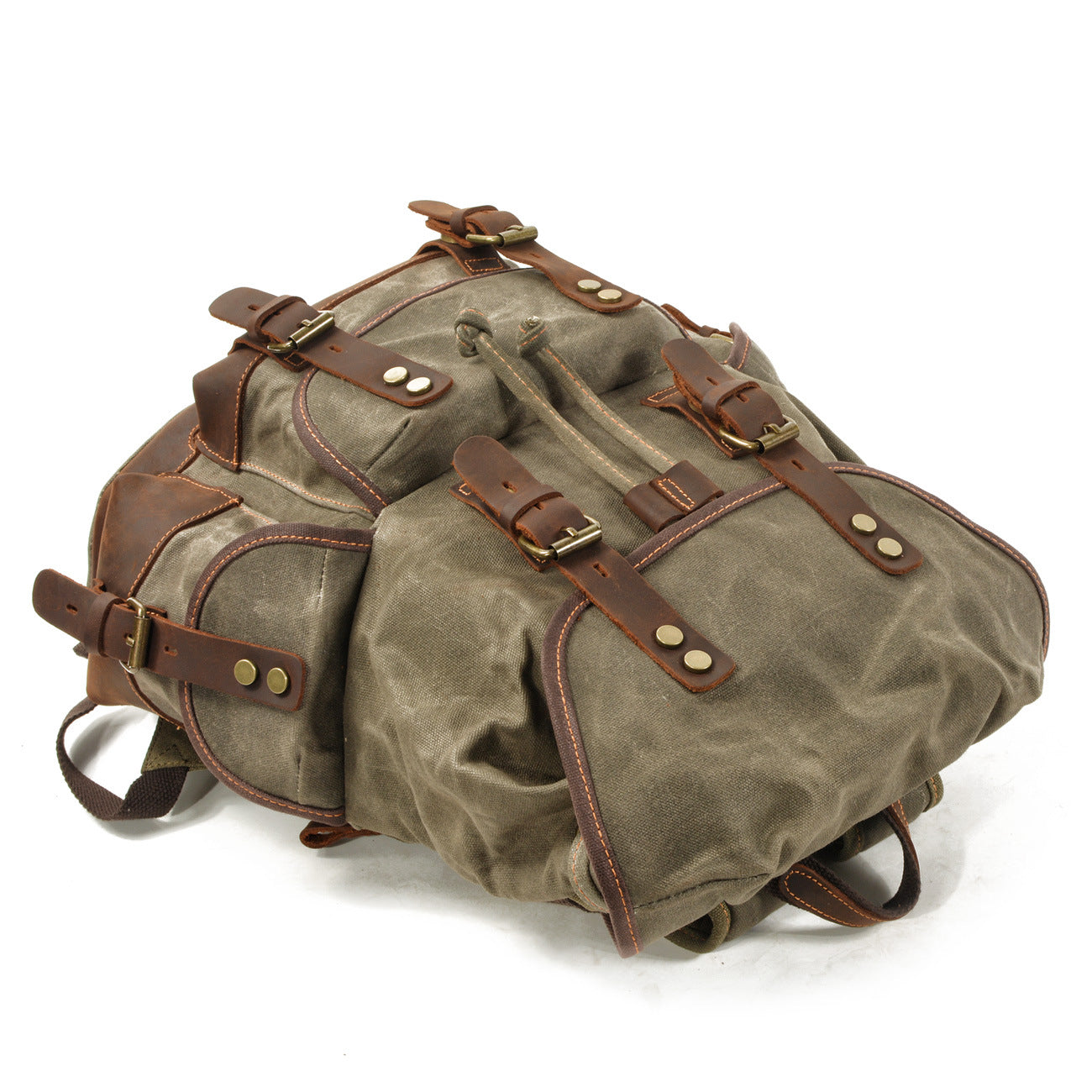 The Expedition: Waxed Canvas & Heritage Leather Rucksack