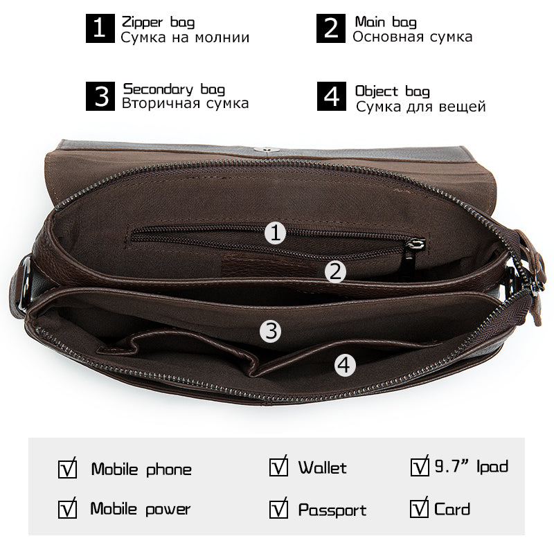 The Executive: Top-Grain Flap Messenger Bag
