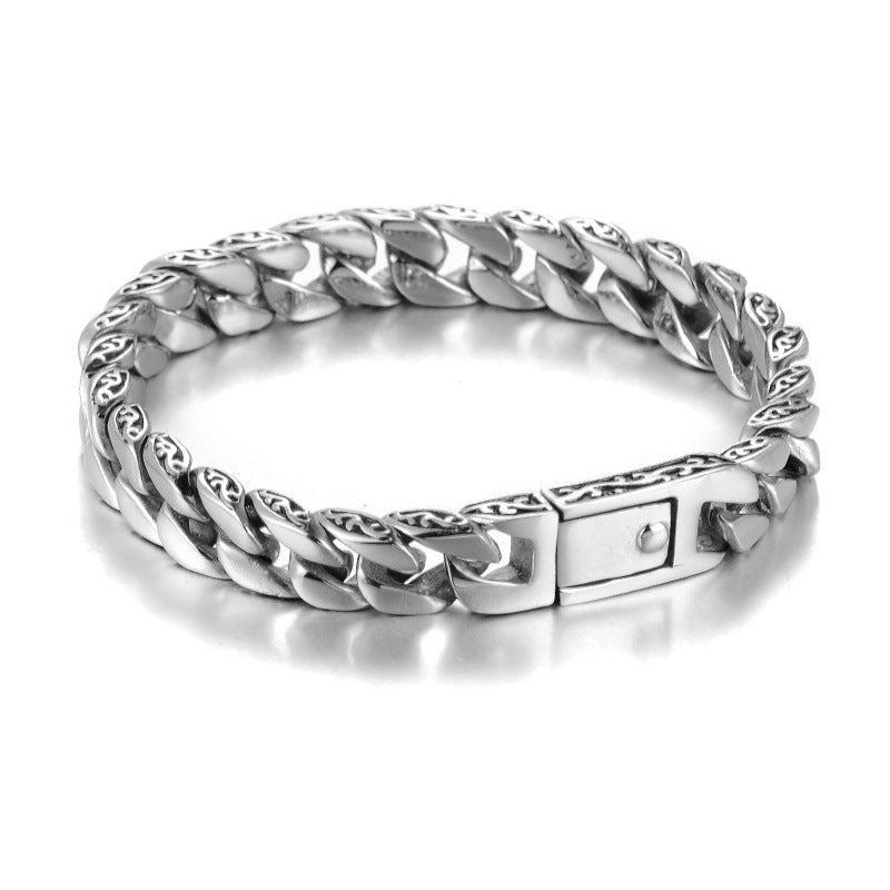 The Totem Heritage: Geometric Lace Titanium Bracelet