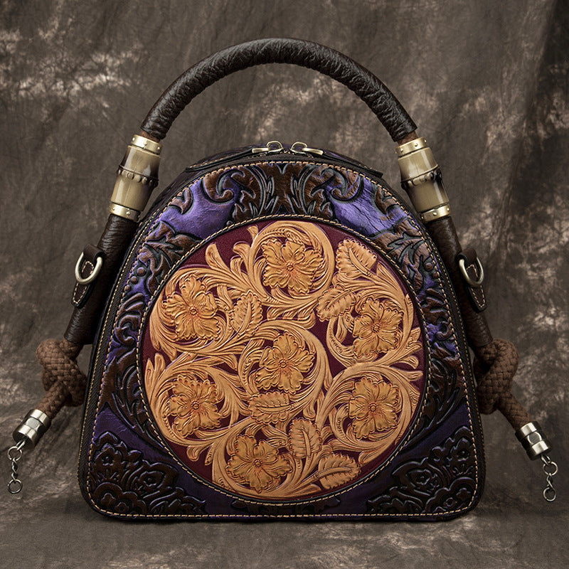 The Flora: Retro Shell-Shaped Leather Bag