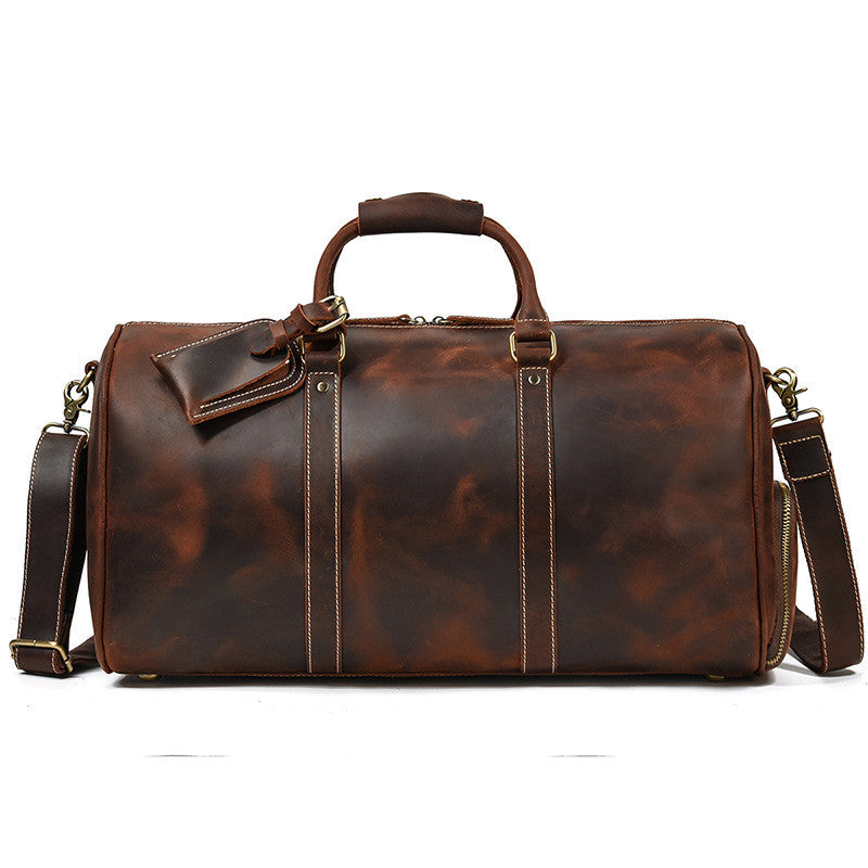 The Grand Heritage: Crazy Horse Leather Retro Duffel