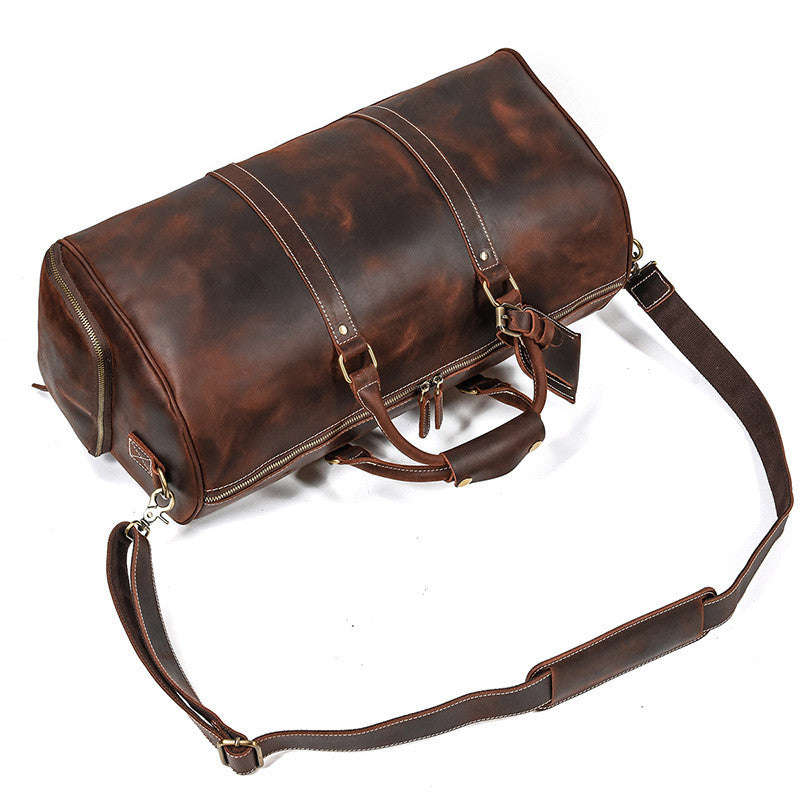 The Grand Heritage: Crazy Horse Leather Retro Duffel