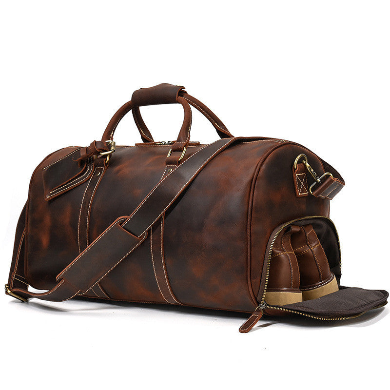 The Grand Heritage: Crazy Horse Leather Retro Duffel