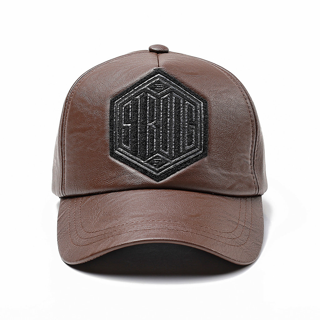 Urban Autumn: The Classic Faux Leather Baseball Cap
