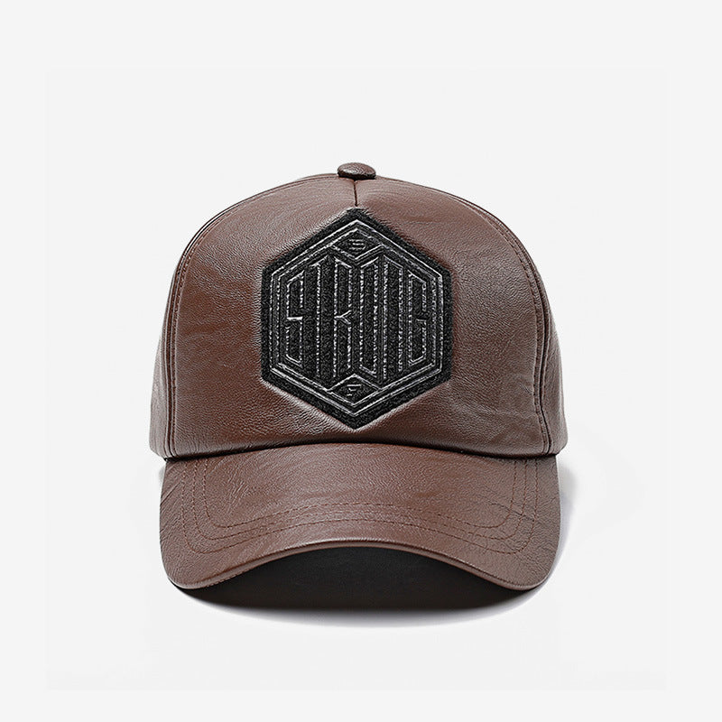 Urban Autumn: The Classic Faux Leather Baseball Cap