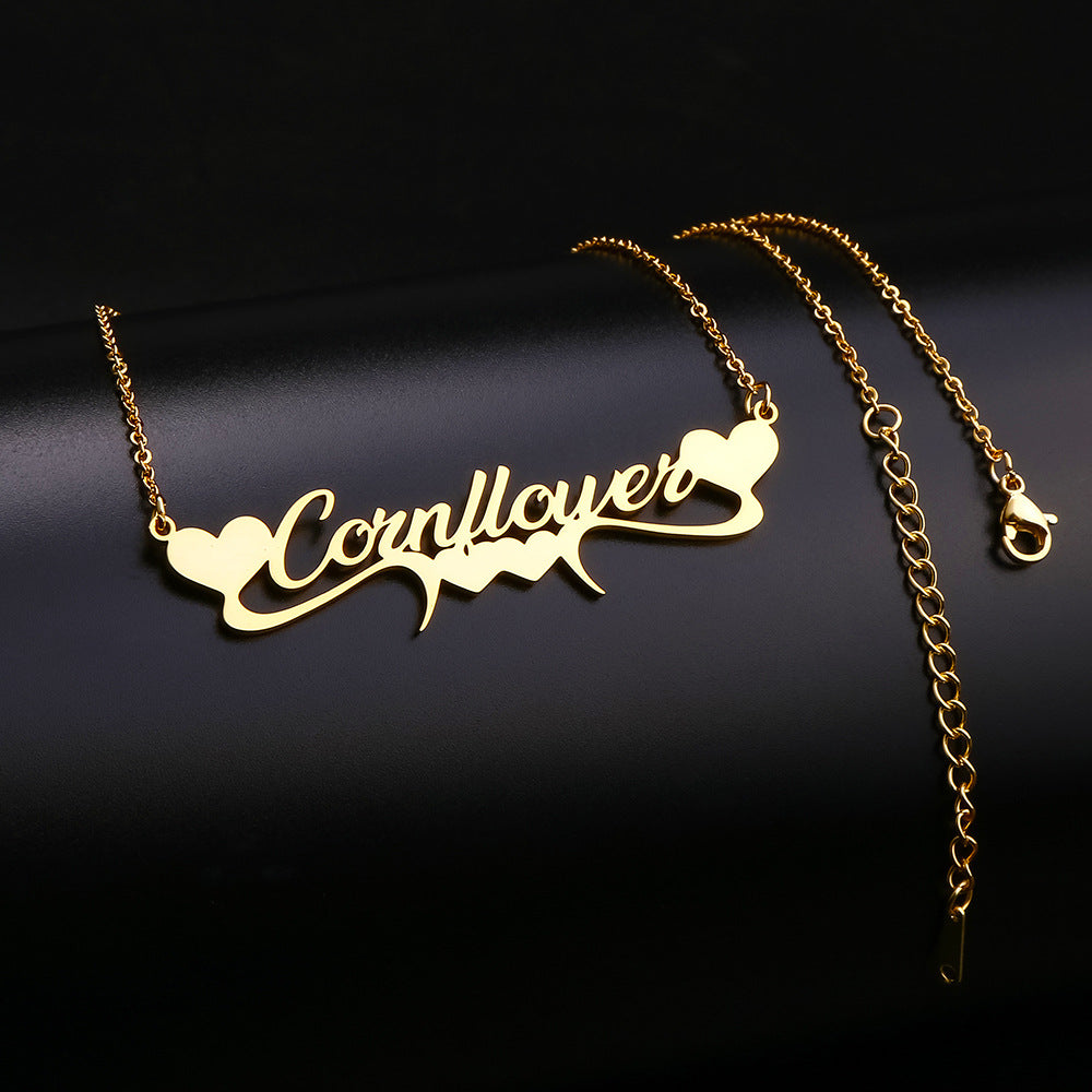 The Sovereign Heart: Crown-Detailed Stainless Steel Necklace