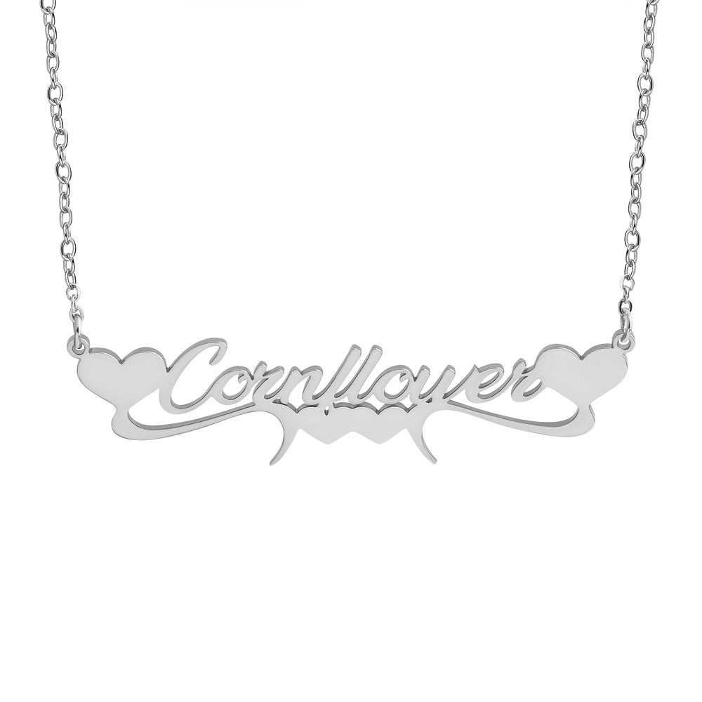 The Sovereign Heart: Crown-Detailed Stainless Steel Necklace