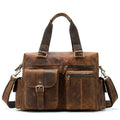 The Voyager: Retro Top-Grain Leather Duffel
