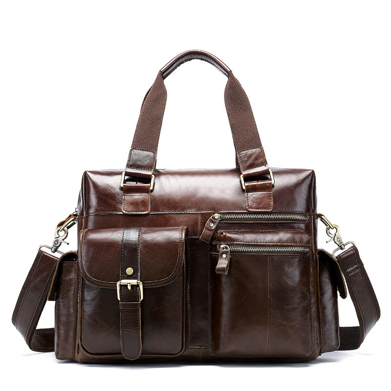 The Voyager: Retro Top-Grain Leather Duffel