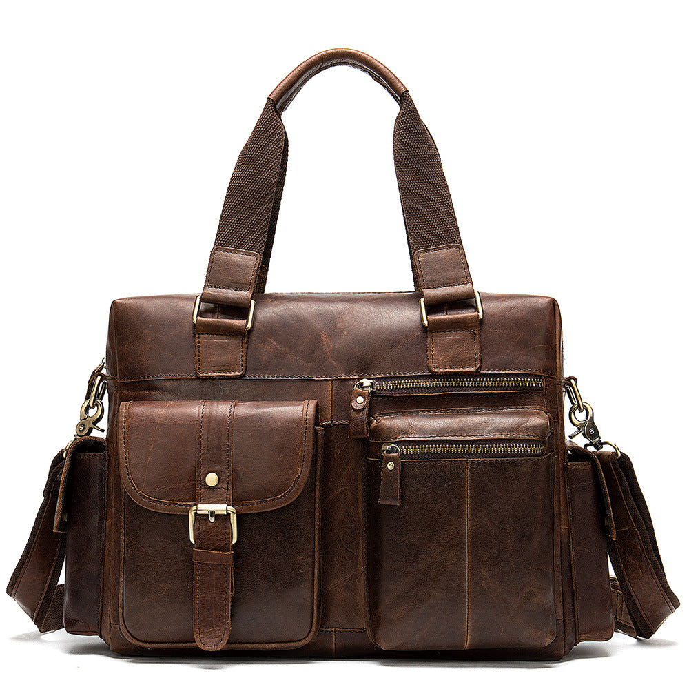The Voyager: Retro Top-Grain Leather Duffel