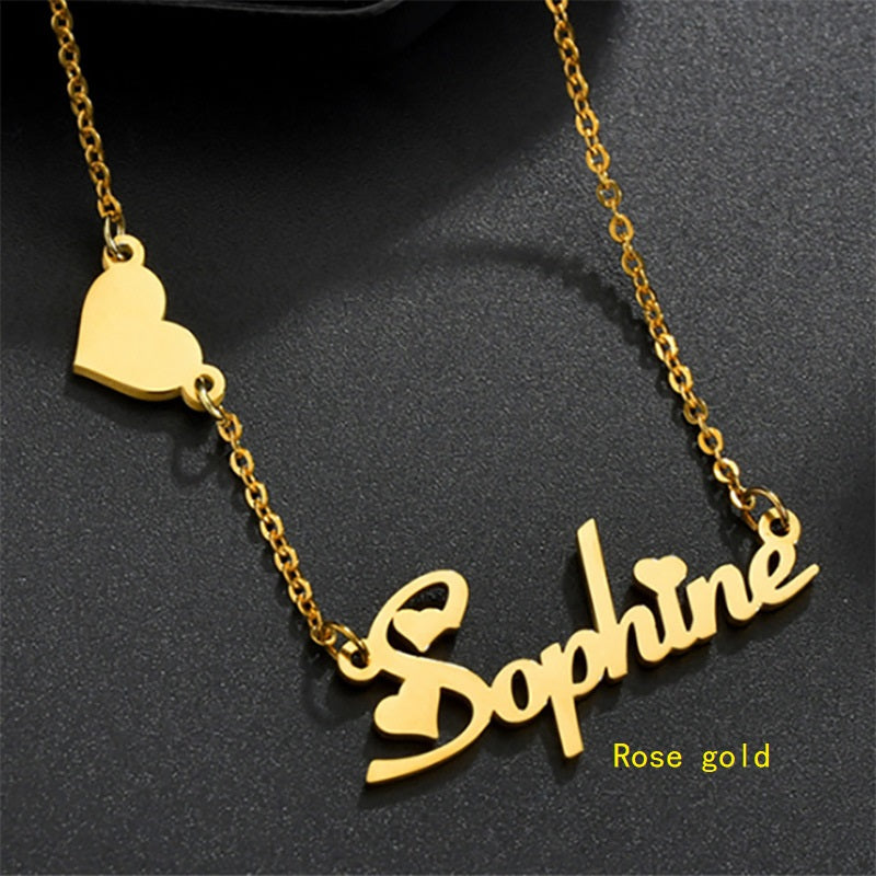 The Signature Heart: Personalized Name Necklace