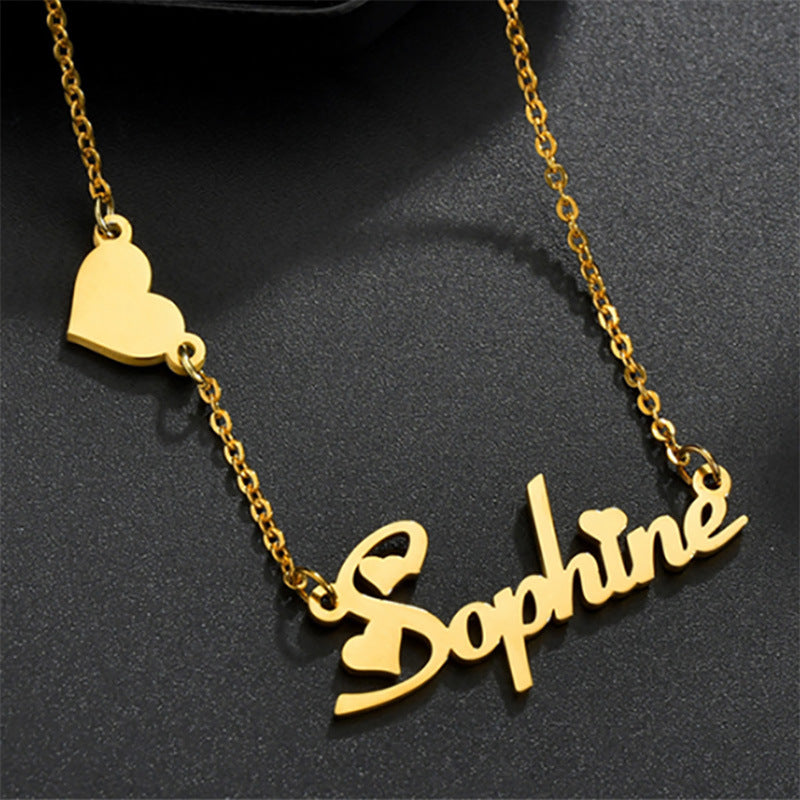 The Signature Heart: Personalized Name Necklace