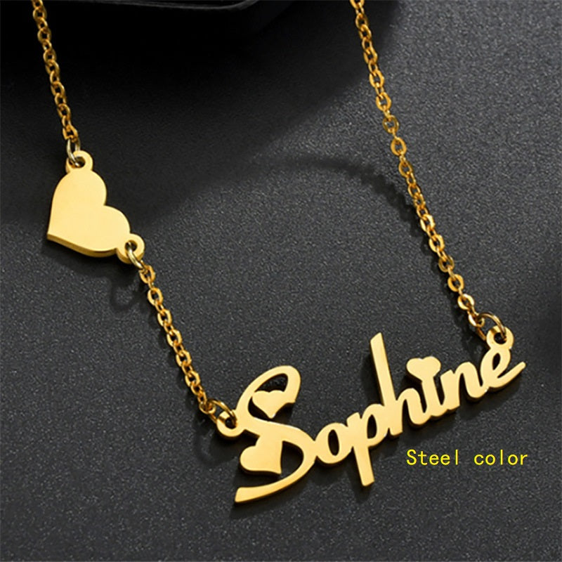 The Signature Heart: Personalized Name Necklace