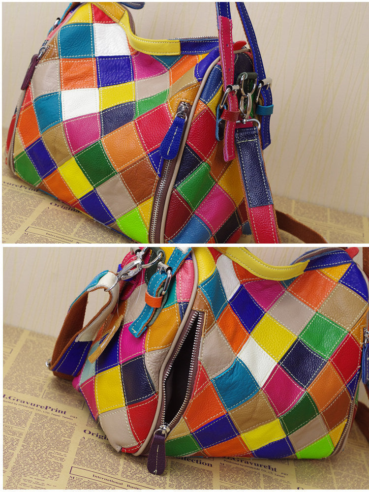 The Mosaic: Top-Grain Patchwork Box Bag