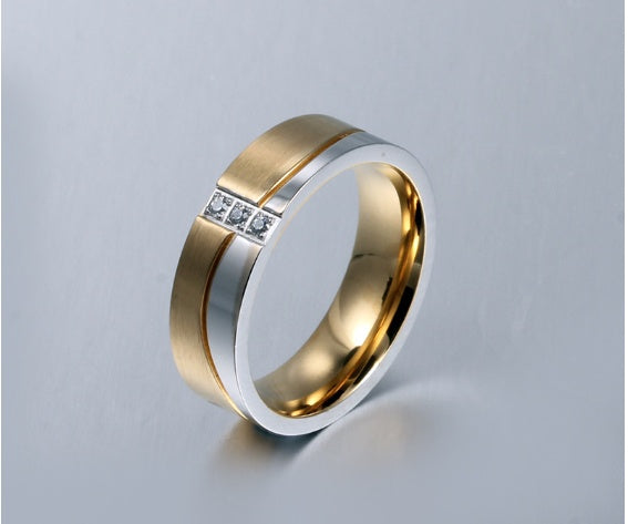 Eternal Bond: Titanium Steel Couple’s Promise Ring