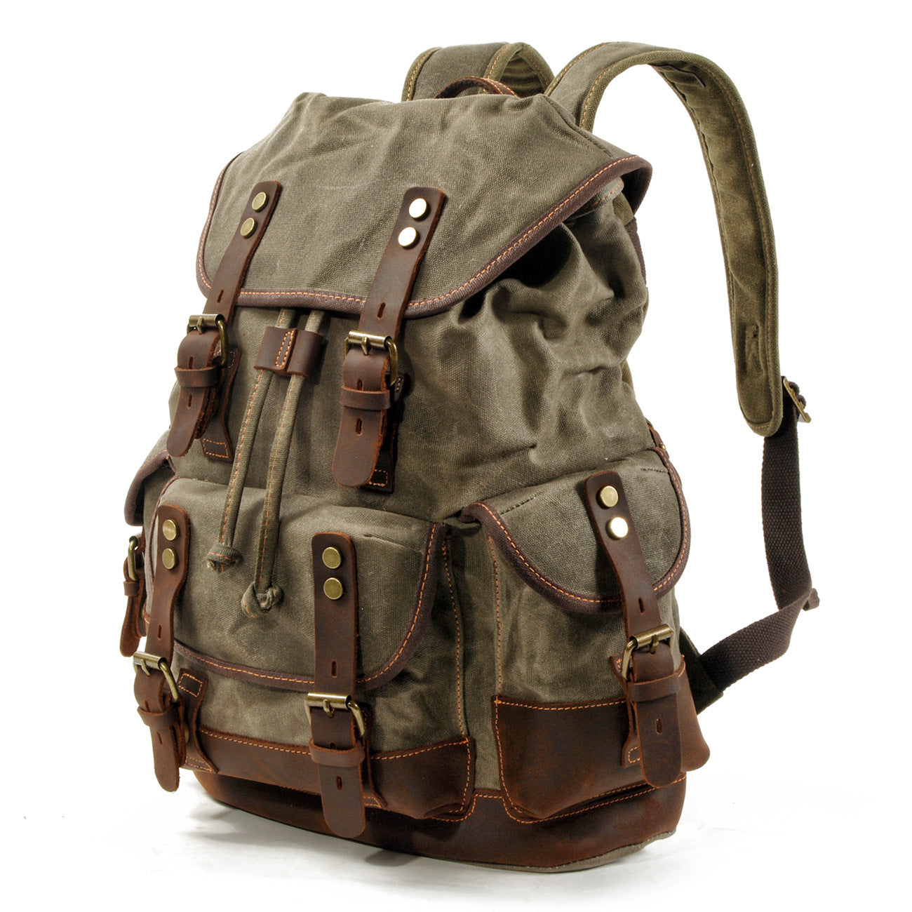 The Expedition: Waxed Canvas & Heritage Leather Rucksack