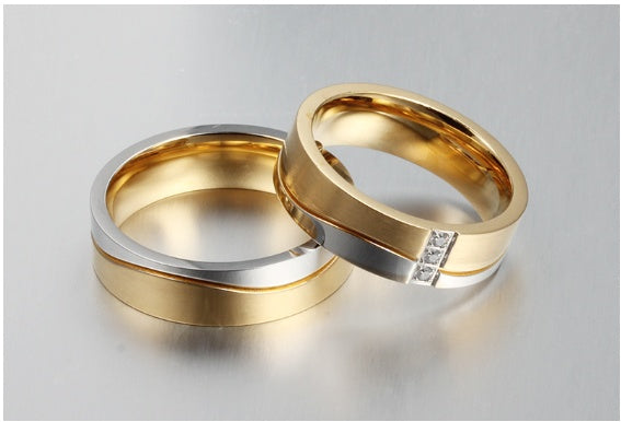 Eternal Bond: Titanium Steel Couple’s Promise Ring