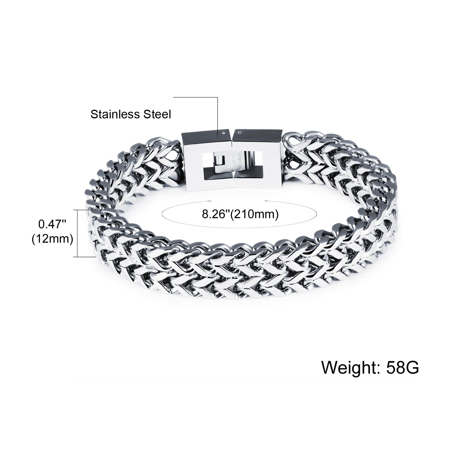 The Titan Bold: 12mm Industrial Titanium Steel Bracelet