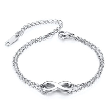Infinite Bond: The Titanium Infinity Chain Bracelet