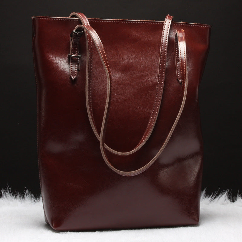 The Grand Luxe: Oil-Waxed Leather Statement Tote