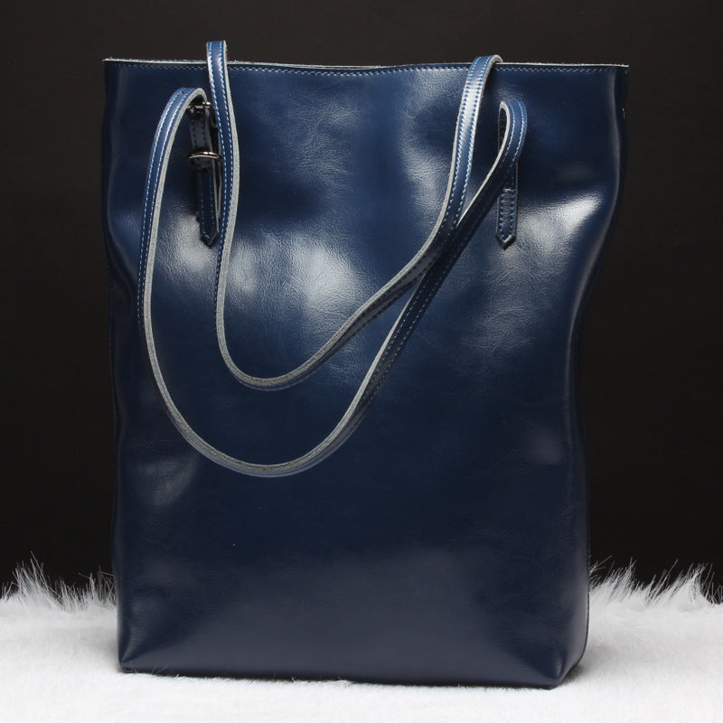 The Grand Luxe: Oil-Waxed Leather Statement Tote