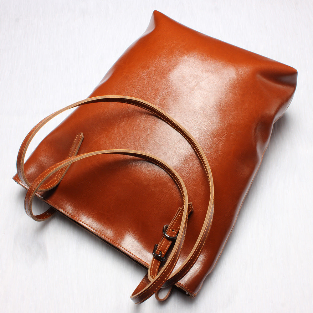 The Grand Luxe: Oil-Waxed Leather Statement Tote